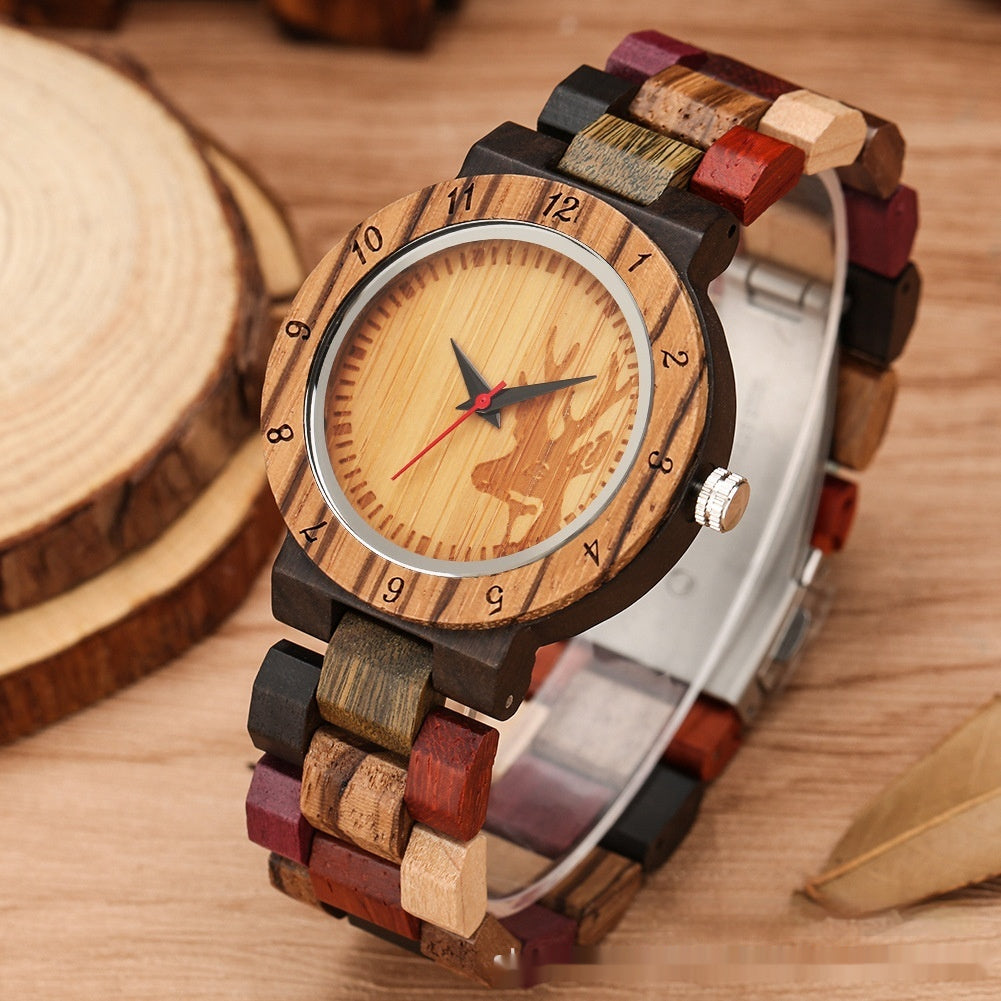 Classic  Colorful  Quartz Wooden Watch