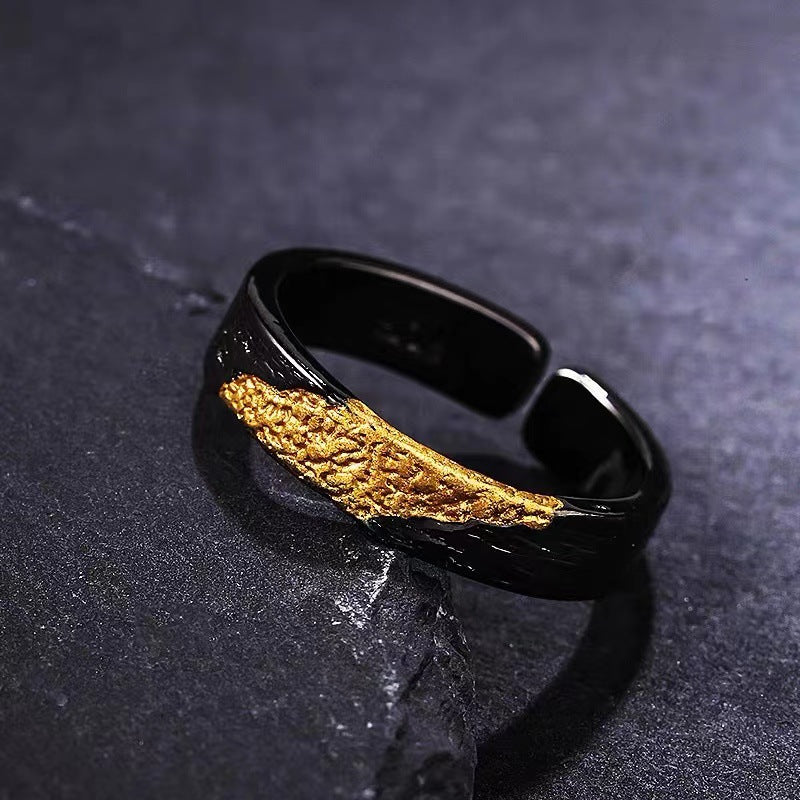 Stellar Noir Adjustable Ring