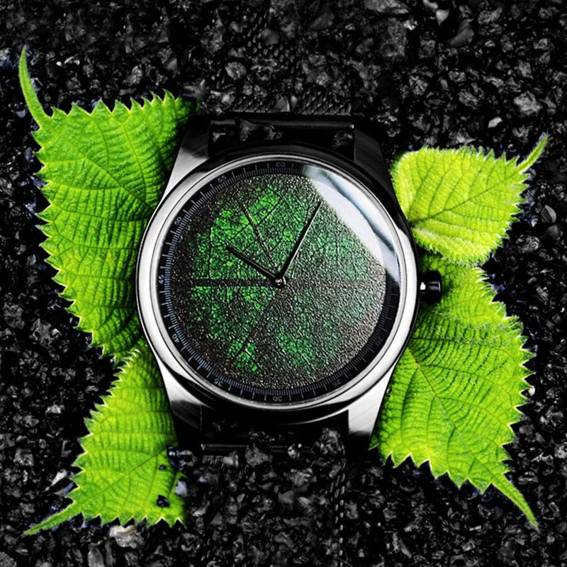 Nature's Touch 3D Leaf Vein Wristwatch