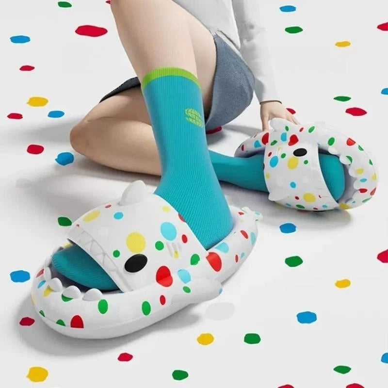 Dot Dash Shark Slippers