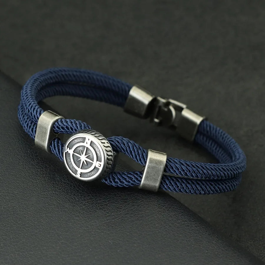 Viking Nautical Compass Rope Bracelet