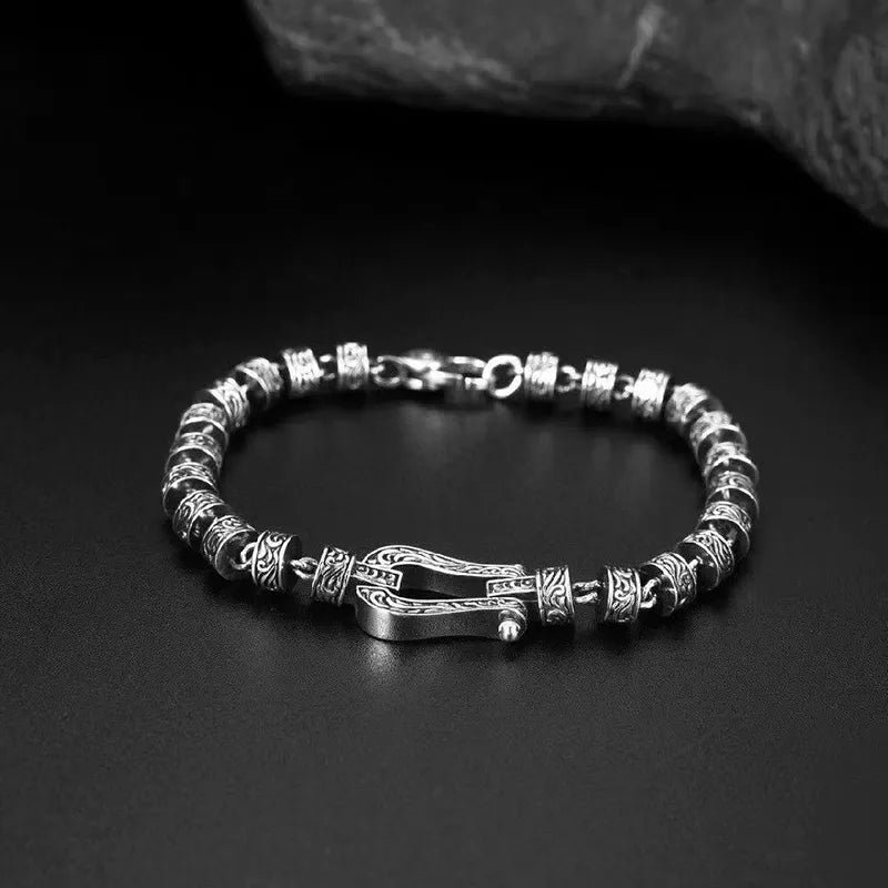 Domineering Mini U-Shaped  Silver Bracelet